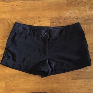 Black polyester shorts